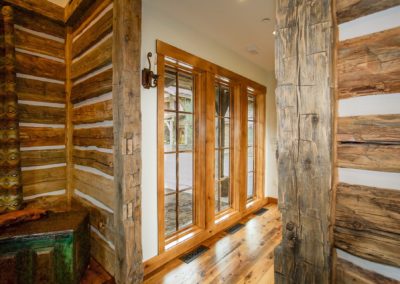 Beautiful Montana Rustic Lumber Entry Way